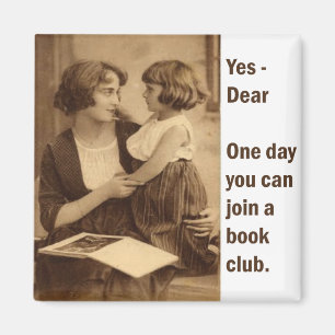 moeder en dochter van boekenclub magneet