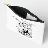 Moeder en dochter vullen kunst met namen etui (Open)