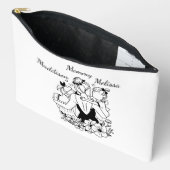 Moeder en dochter vullen kunst met namen etui (Open)