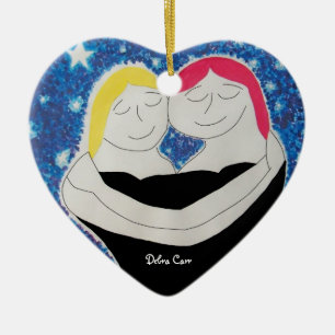 Moeder en ik-hart ornament