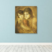 Moeder en kind, 1893 canvas afdruk (Insitu (Houten vloer))