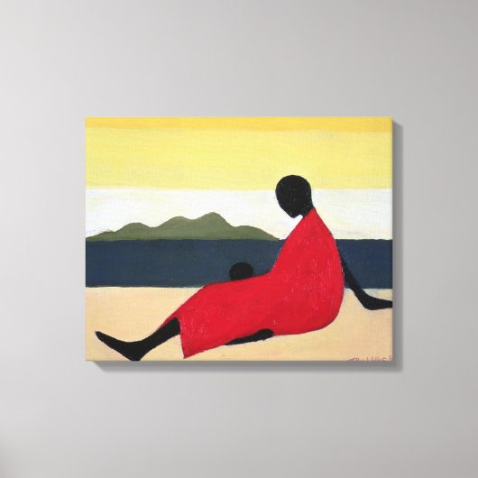 Moeder en kind 1991 canvas afdruk (Voorkant)