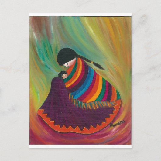 Moeder en kind briefkaart (Voorkant)