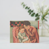 moeder en kind briefkaart (Staand voorkant)