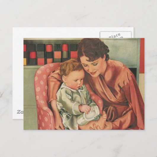 moeder en kind briefkaart (Voorkant / Achterkant)