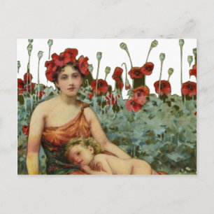 Moeder en kind briefkaart