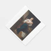 Moeder en kind (door Bouguereau) Servet (Hoek)