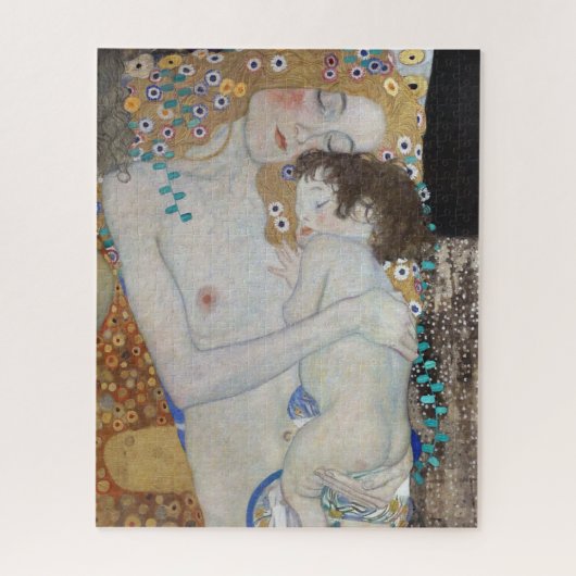 Moeder en kind door Gustav Klimt Legpuzzel (Verticaal)