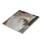 Moeder en kind door Gustav Klimt Tegeltje (Zijkant)