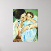 Moeder en kind door Mary Cassat Canvas Afdruk (Voorkant)
