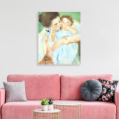 Moeder en kind door Mary Cassatt,  Kunst Canvas Afdruk (Insitu (Woonkamer))