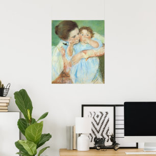 Moeder en kind door Mary Cassatt,  Kunst Poster