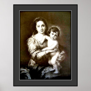  moeder en kind - groot poster