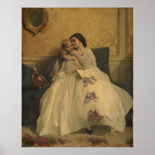 Moeder en kind - Gustave Leonard de Jonghe Poster