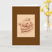 Moeder en kind handen kaart (Gele Bloem)