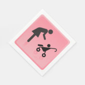 Moeder en kind icoon servet (Hoek)