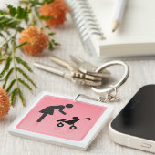 Moeder en kind icoon sleutelhanger (Voorkant Rechts)