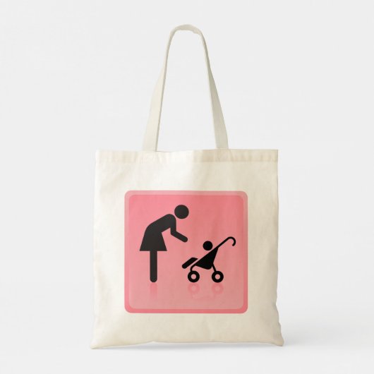 Moeder en kind icoon tote bag (Achterkant)