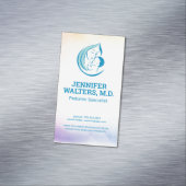 Moeder en kind Illustratieve Logo Magnetisch Visitekaartje (Voorbeeld)