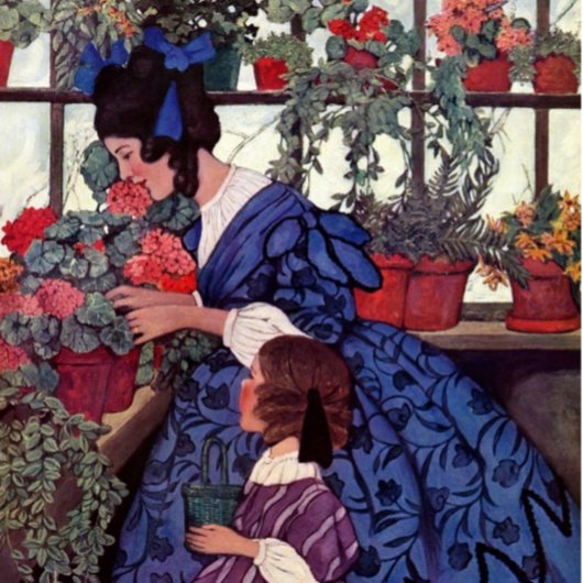 moeder en kind in Greenhouse Mok