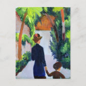 Moeder en kind in het Park, 1914 Briefkaart (Voorkant)