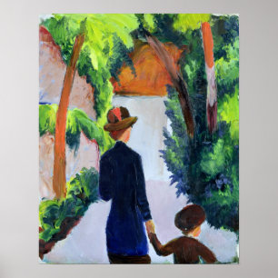Moeder en kind in het Park, 1914 Poster