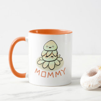 moeder en kind kawaii octopus mok