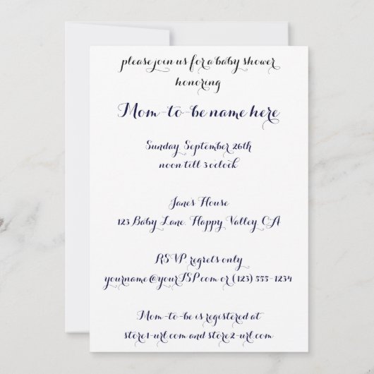 Moeder en kind Mary Cassatt, Baby shower Kaart (Achterkant)