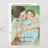 Moeder en kind Mary Cassatt, Baby shower Kaart (Voorkant / Achterkant)