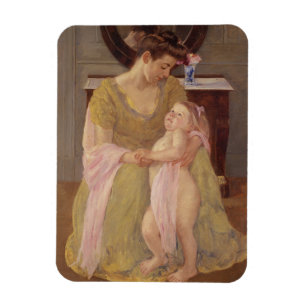 Moeder en kind met Roos Scarf 1908 Magneet