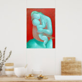 Moeder en kind- Mikuláš Galanda Poster (Keuken)