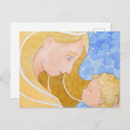 Moeder en kind Moederdag | Briefkaart (Voorkant / Achterkant)