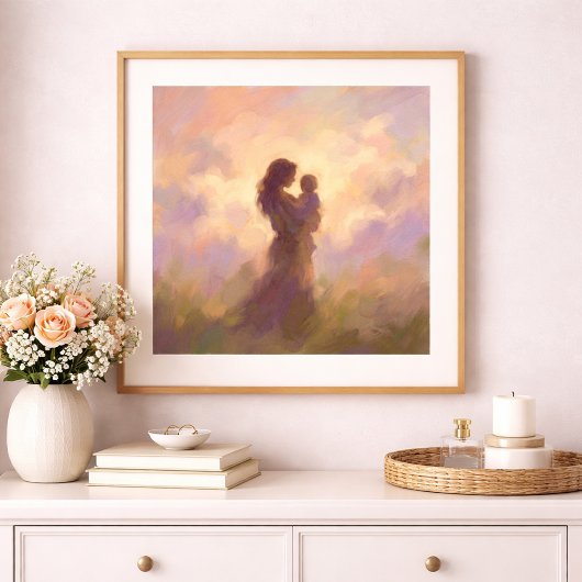 Moeder en Kind Muur Kunst Poster