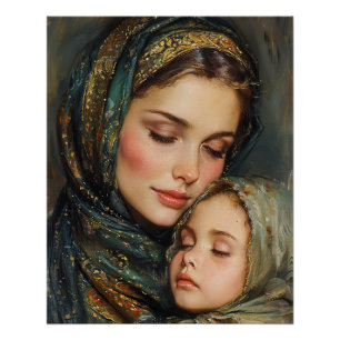 Moeder en kind perfect poster