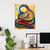 Moeder en kind poster (Thuiskantoor)