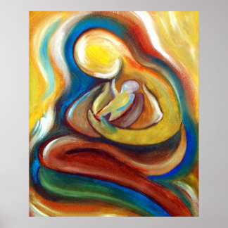 Moeder en kind poster