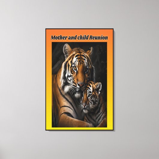 Moeder en kind Reünie Canvas Afdruk (Voorkant)