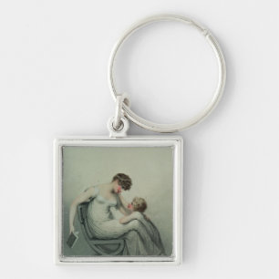 Moeder en kind sleutelhanger