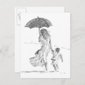 Moeder en kind Sri Lanka Briefkaart (Voorkant / Achterkant)