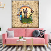 Moeder en kind van Afrika Canvas Afdruk (Insitu (Woonkamer))