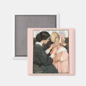  moeder en kind van Jessie Willcox Smith Magneet (Voorkant / Achterkant)