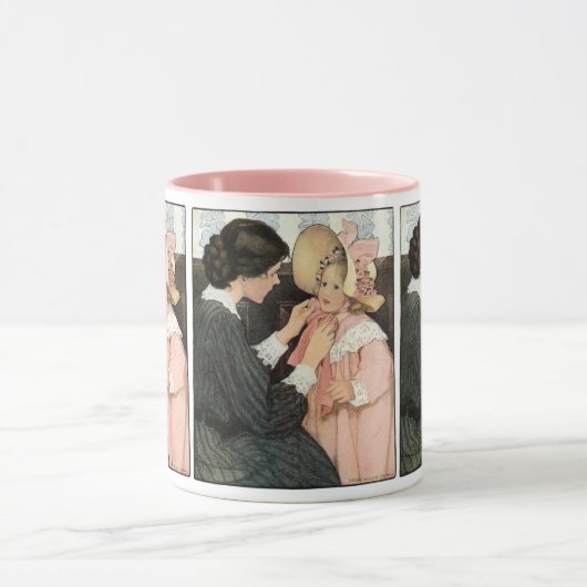  moeder en kind van Jessie Willcox Smith Mok (Midden)