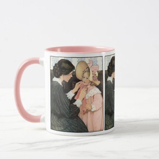  moeder en kind van Jessie Willcox Smith Mok (Links)