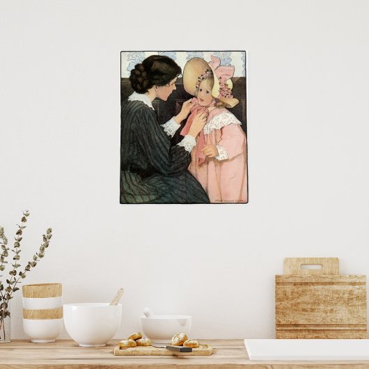  moeder en kind van Jessie Willcox Smith Poster (Keuken)