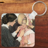 moeder en kind van Jessie Willcox Smith Sleutelhanger (Achterkant)