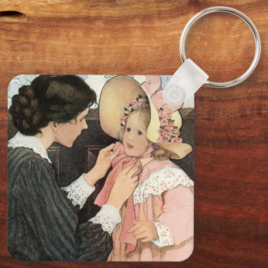 moeder en kind van Jessie Willcox Smith Sleutelhanger (Achterkant)