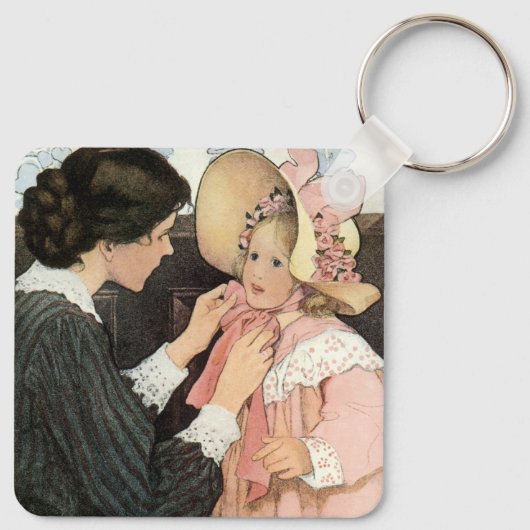 moeder en kind van Jessie Willcox Smith Sleutelhanger (Achterkant)