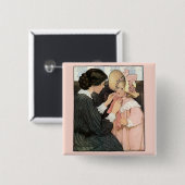 moeder en kind van Jessie Willcox Smith Vierkante Button 5,1 Cm (Voorkant /achterkant)