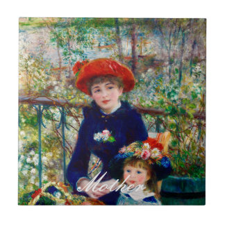 Moeder en kind van Renoir Tegeltje