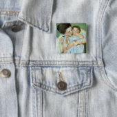 Moeder en kind vierkante button 5,1 cm (In situ)